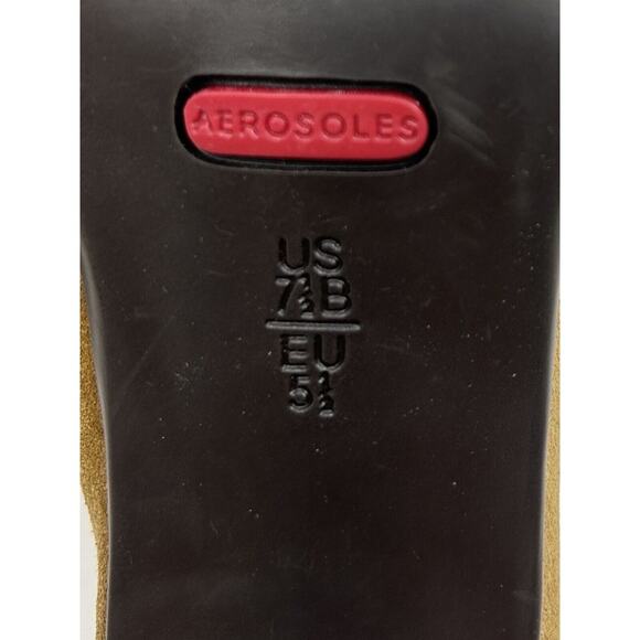 Aerosoles Cinch Worm Brown Suede Mules Women's Size 7.5M Slides Clogs Buckles - Picture 6 of 8